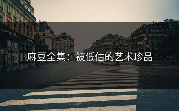 麻豆全集：被低估的艺术珍品  第1张