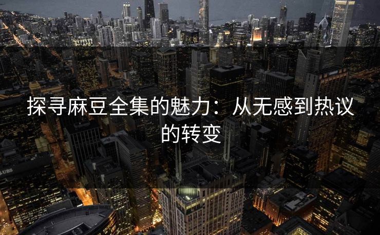 探寻麻豆全集的魅力：从无感到热议的转变  第1张