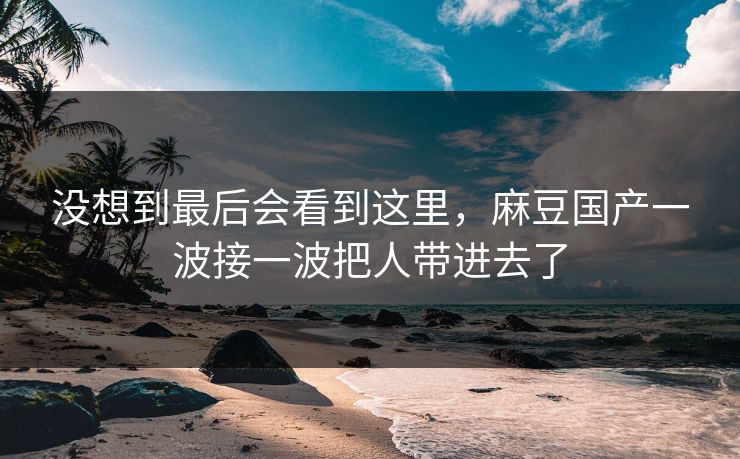 没想到最后会看到这里，麻豆国产一波接一波把人带进去了